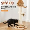 Skylos Cat Scratching Post Strong Natural Sisal Pole 45cm Activity Center Toys