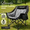 Levede Oversized Folding Camping Chair Padded with Cooler Bag Cup Holder 200KG