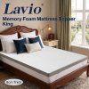 Lavio King Mattress Topper Memory Foam Dual Layer Hotel Quality Bed Protector