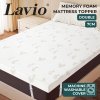 Lavio Mattress Topper Memory Foam Double Dual Layer Pressure Relief Anti Slip