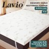 Lavio Mattress Topper Memory Foam Super King Dual Layer Pressure Relief Washable