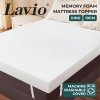 Lavio 4 Inch Mattress Topper King Cooling Memory Foam Pressure Relief Non Slip