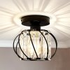 Emitto Crystal Ceiling Light Semi Flush Mount Chandelier Modern Hallway Black