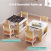 Dekko Kids Table and Chairs Set 2-in-1 Flip Top Storage Activity Play Study Grey