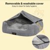 Skylos Large Dog Bed Pet Cave Bed Article Fleece Soft Washable Removable Blanket