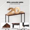 Console Hall Table Slim Entryway Hallway Sofa Table Display Shelf Industrial