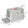 Skylos Stainless Steel Cats Litter Box Hooded High Enclosed Large Kitty Toilet
