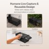 TOQUE Humane Mouse Traps Live Catch Rodent Trap Auto Lock For outdoor Black 2pc