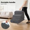 Skylos 2-in-1 Dog Steps for Bed,Adjustable 3-Steps High Density Foam Dog Ramp for Sofa
