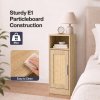 Levede Bedside Table 2 Pc Narrow Side Table Boho Rattan Storage For Bedroom Wood