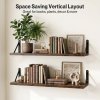 Levede Floating Shelves Wall Mounted Shelf Set of 2 Rustic Storage Shelves 39cm