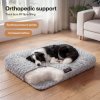 SKYLOS Plush Dog Bed Soft Rose Velvet Non-Slip Pet Crate Keneel Mattress Mat L