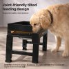 Skylos Elevated Pet Feeder Double Raised Dog Bowls 6 Height Food Water Feeding