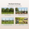Metal Fence Posts 3Ft 10Pc Set U Shape Powder Coated for Garden Boundary Green