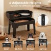 Skylos Raised Dog Bowl 4-Height Adjustable Feeding Station Full Set 1600ml Black