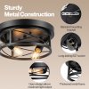 Emitto Ceiling Lights E27 Metal Cage Adjustable Heads Kitchen Fixture Black