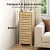 Levede Floor Bathroom Storage Cabinet Handleless Wood Floor Shelf Unit Cupboard
