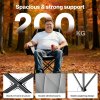 Levede Oversized Folding Camping Chair Padded with Cooler Bag Cup Holder 200KG