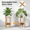 Levede Bamboo Adjustable Plant Stand Indoor Outdoor Modern Display Stand Rack