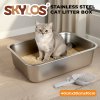Skylos Litter Box for Small Animals, Stainless Steel