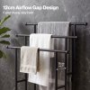 Levede Towel Rail Metal Rack With Basket 3-Tier Storage Anti-Slip Foot Black