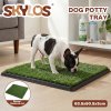 Skylos Dog Potty Tray Artificial Grass Puppy Toilet Trainer Indoor Pet Pee Pad