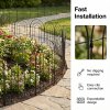 Mountview Garden Fence 10pc Metal Dog Fence Picket Fence Black Steel