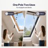 Levede Skylight Opener Telescopic Window Pole 1.1-2m Roof Window Aluminium Black
