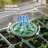 TOQUE Seed Trays 5Pc Clear View With Lids 40 Cell Propagators For Plants Green