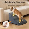 Skylos 3-Step Pet Stair Dog Ramp for Sofa Bed High Density Foam Non-Slip Ladder