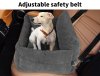 Skylos Pet Car Booster Seat Dog Protector Portable Travel Bed Removable Grey L