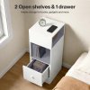 Levede Bedside Tables Modern Nightstand White Storage Drawer Shelf for Bedroom