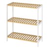 Levede Bamboo Storage Shelf 3-Tier Organiser Shelving Unit Stand Shoe Rack