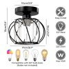 Emitto Crystal Ceiling Light Semi Flush Mount Chandelier Modern Hallway Black