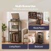 Levede Retro Record Player Stand 3 Tier Storage for Vinyl Records Brown