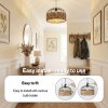 Emitto Modern Ceiling Pendant Light Shade Rattan Style Woven Lamp Shade 25cm