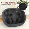Skylos Dog Bed Luxury Soft Washable Puppy Cat Cushion Mattress Corduroy Grey S