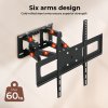 Levede Full Motion TV Wall Bracket for 32-65 Inch Curved Flat Screens TVs