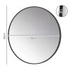 Yezi Wall Mirror Round Mirror Tempered Glass HD Explosion-proof Bathroom 60cm