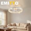 Emitto LED Ceiling Fan Light Dimmable 6 Speed Lamp Living Room with Remote APP