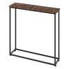 Console Hall Table Slim Entryway Hallway Sofa Table Display Shelf Industrial