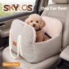 Skylos Dog Car Seat Safe Booster Bed Small Pets Travel Carrier Washable Beige