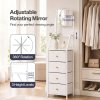 Levede Chest Of Drawers Mirror Dressing Table Vertical Storage Bedroom White