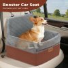 Skylos Dog Booster Car Seat Portable Travel Carrier Bed Basket Pet Puppy Grey