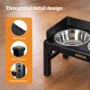 Skylos Elevated Pet Feeder Double Raised Dog Bowls 6 Height Food Water Feeding