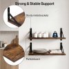 Levede Floating Shelves Wall Mounted Shelf Set of 2 Rustic Storage Shelves 39cm