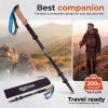 Mountview Trekking Poles Carbon Fibe Lightweight Hiking Sticks 2PC Black