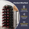 Levede Wine Rack 23 Bottles Freestanding Storage Organiser Stand Home Black