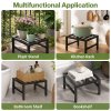 Levede Plant Stand Outdoor 3 Piece Set Carbon Steel Patio Garden Decor Black