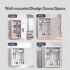 Levede Medicine Storage Box Lockable Steel Wall Cabinet 3-Tier White For Home Use